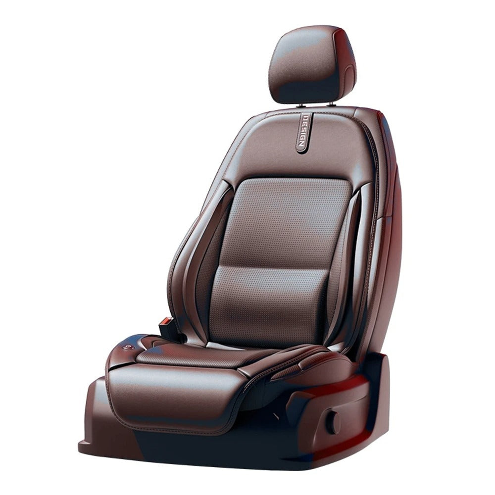 12V/24V Car Seat Ventilation Fan – Back Support Cooling Cushion for Vehicle Interior Comfort - Delicate Leather