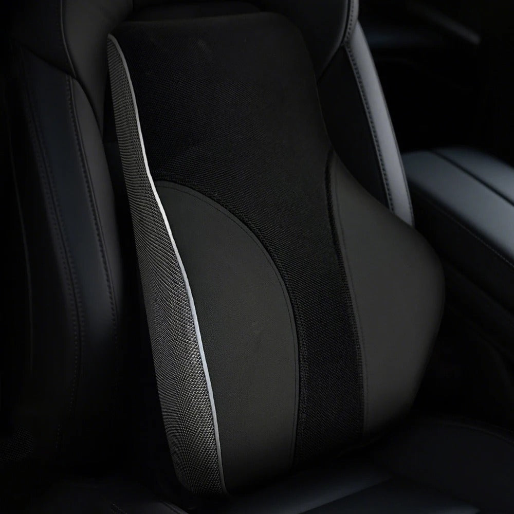 Memory Foam Lumbar Cushion – Car, Office, and Gaming Chair - Delicate Leather