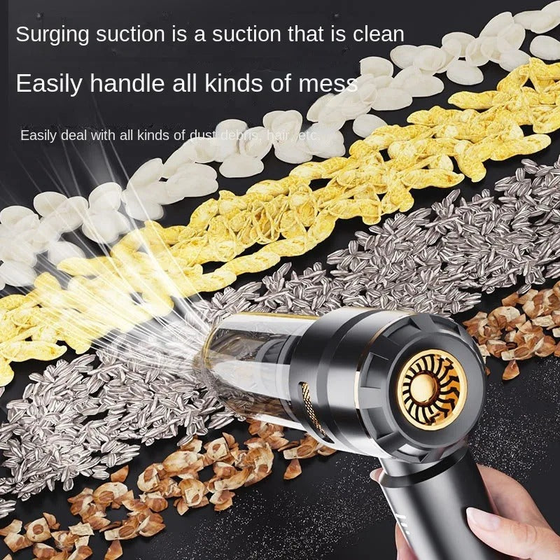 High-Power Cordless Car Vacuum Cleaner – Brushless Motor, Handheld Cleaning with Blower Function