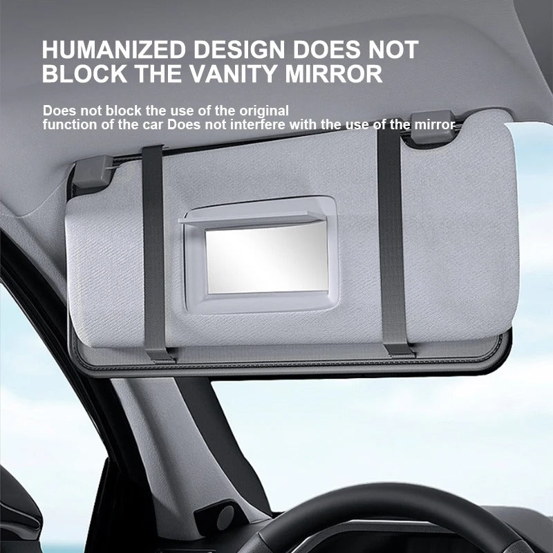 Luxury Car Sun Visor Organizer - Universal Visor Panel Storage Bag - PU Leather Multi-Pocket Auto Storage Pouch with Glasses Box - Delicate Leather