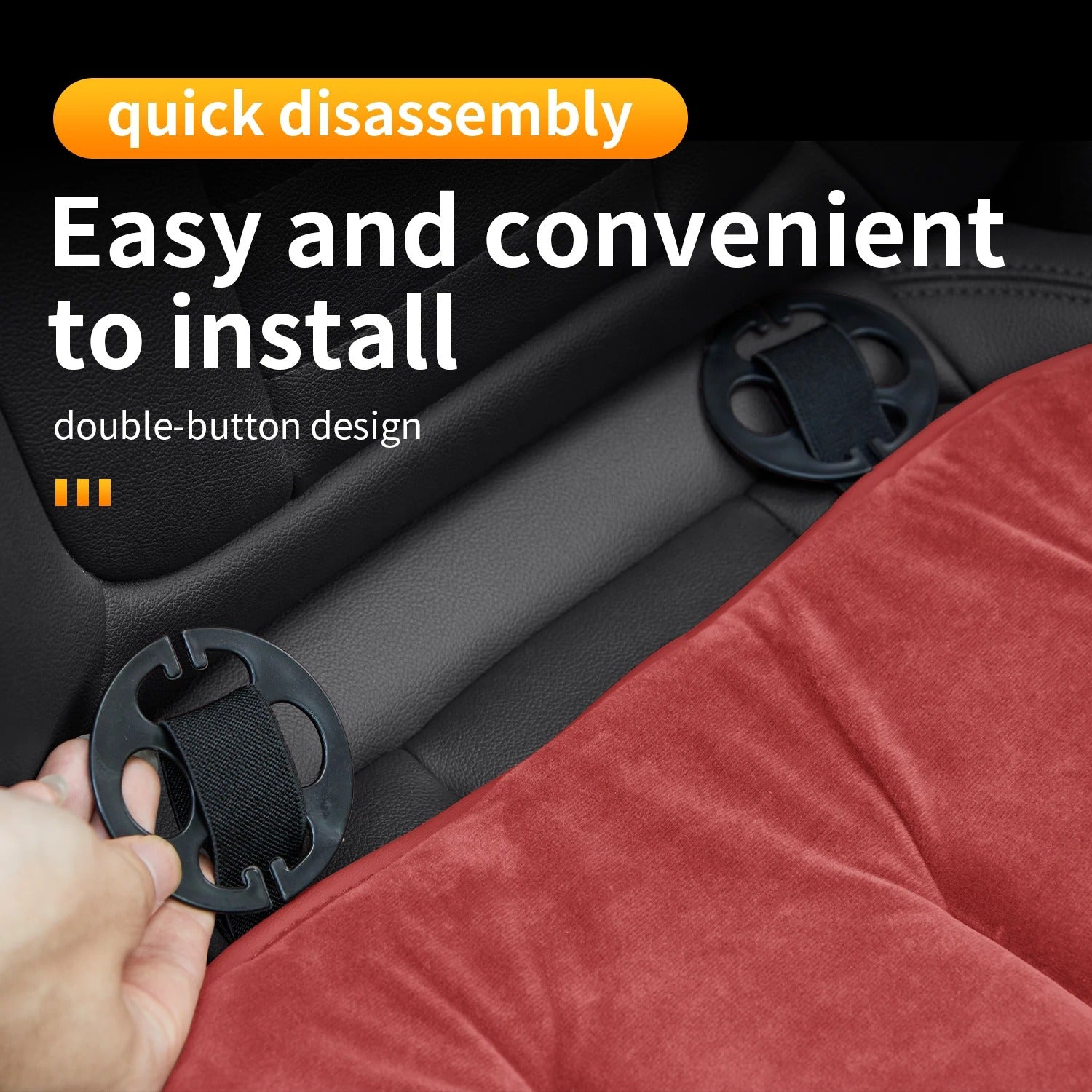 Car Seat Cushion – Non-Slip Chair Pad for Driving & Everyday Seating - Delicate Leather