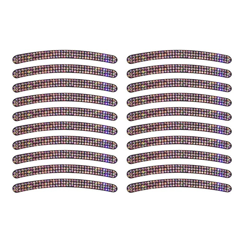 20Pcs Bling Rhinestone Car Tire Rim Stickers – Reflective Safety Warning Strips & Wheel Hub Decoration for Women