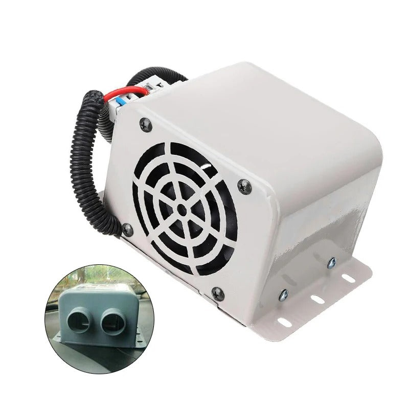 1200W 2 Hole Heating Defroster 12V 24V Auto Car Heater Demister Car Electric Heater Heating Fan Windshield Dryer Car Air Heater