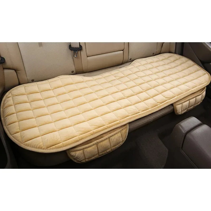 Universal Car Seat Cushion – Non-Slip Pad with Storage Pouch for Vehicle, Office, or Home - Delicate Leather