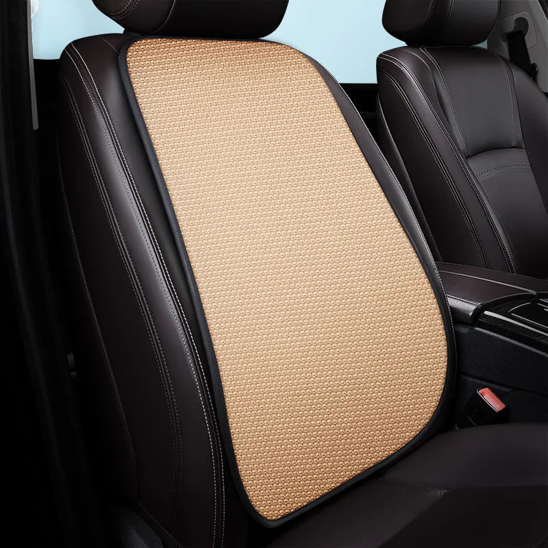 Non-Slip Ice Silk Car Seat Pad – Breathable, Cooling Summer Cushion, Anti-Slip Car Seat Cover - Delicate Leather