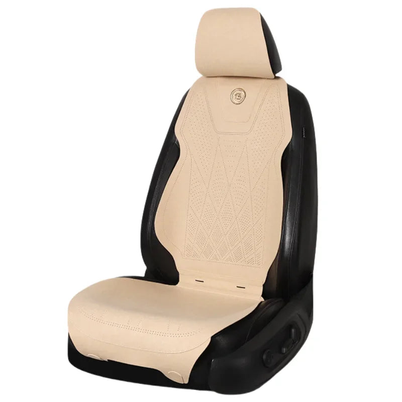 Suede Car Seat Cushion – Breathable, Comfortable, Durable Four-Season Front Seat Cover - Delicate Leather