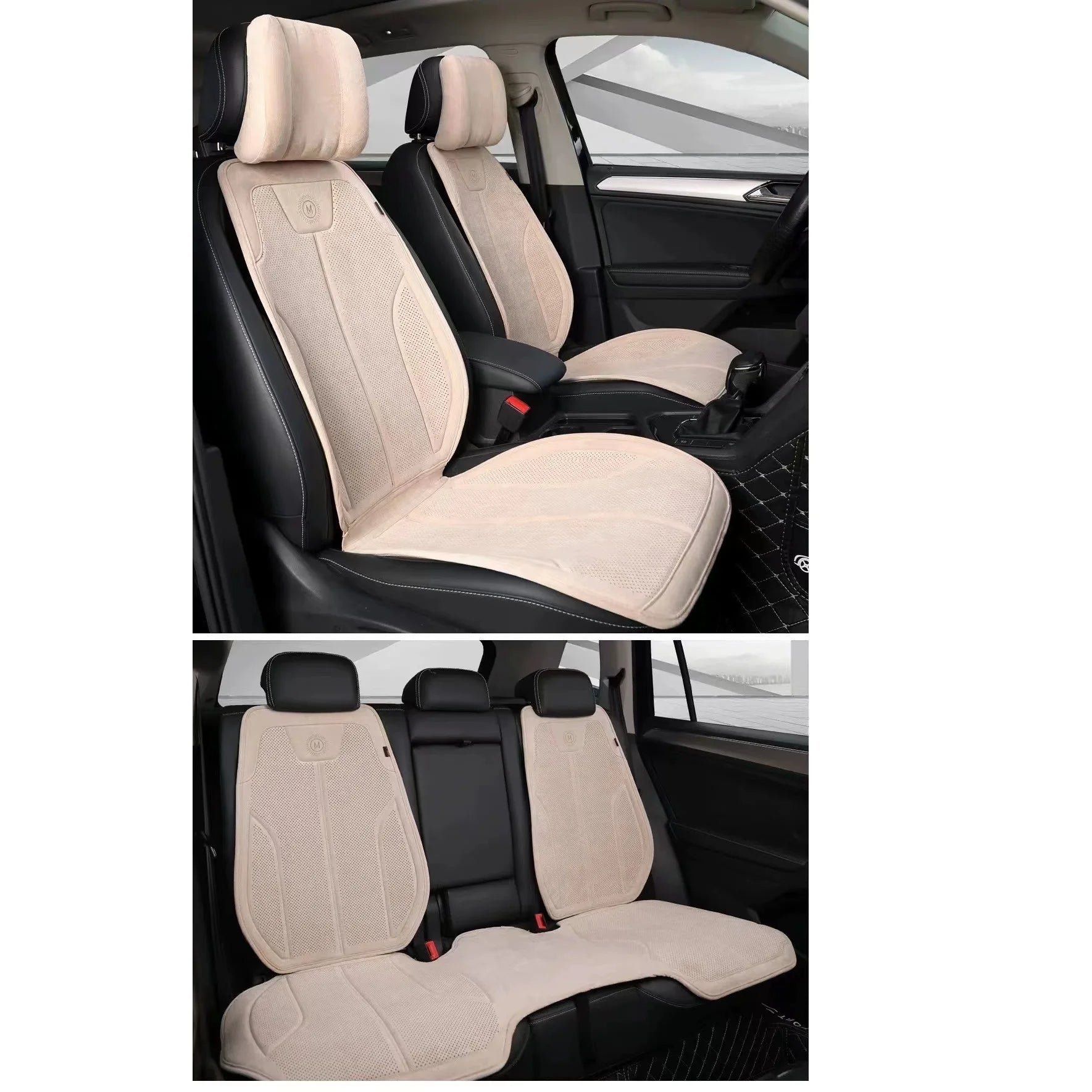 High Quality Suede Cover - Universal All Seasons Car Seat Cover - Breathable Anti-slip Luxury Ultra Thin Suede Seat Cover - Delicate Leather