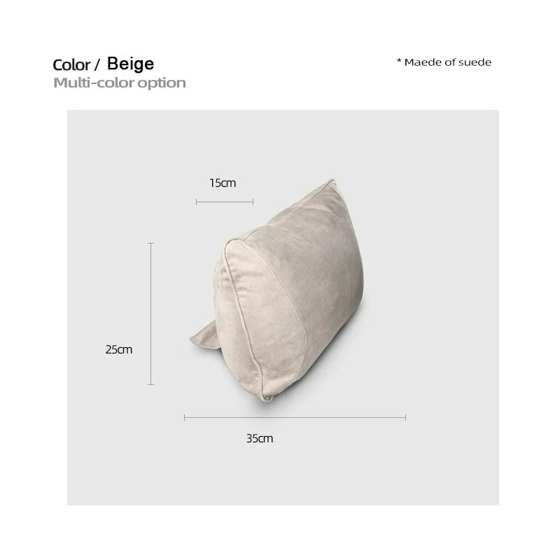 Suede Quality Car Headrest Seat Support Neck Adjustable Waist Pillow - Universal Auto Accessory - Delicate Leather