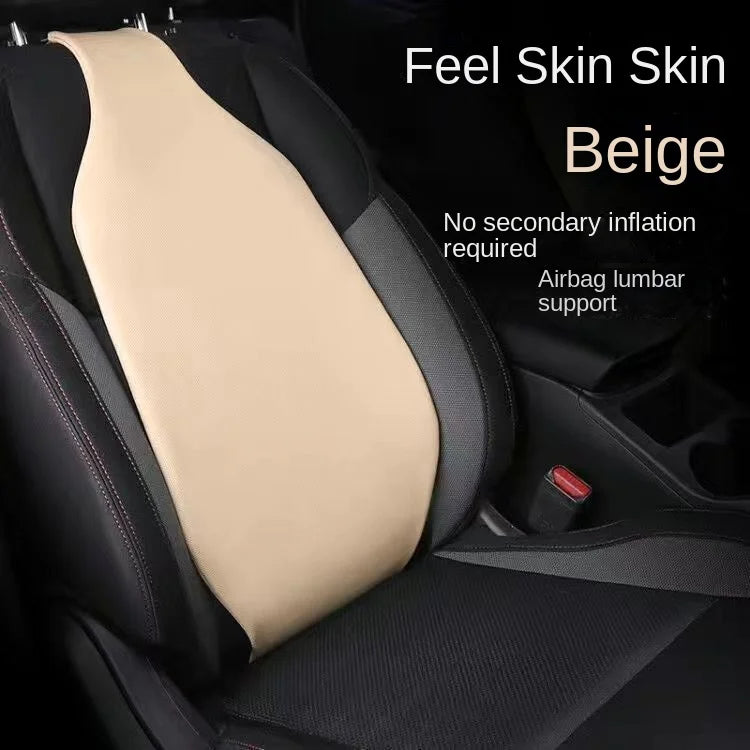 Leather Car Waist Pillow – Lumbar Support Cushion for Driving Comfort - Delicate Leather