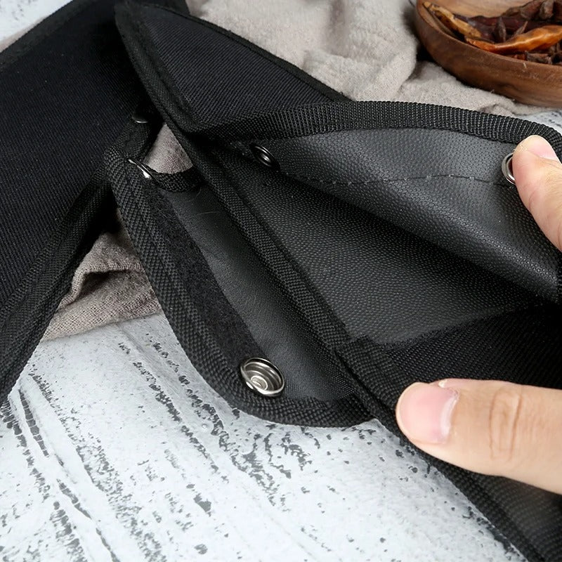 Chef Waterproof Oxford Sheath Holder, Knife Sheath Holster Belt Loop Case, Flashlight Case, Camp Outdoor Carry Fold Knife Cook Tool - Delicate Leather