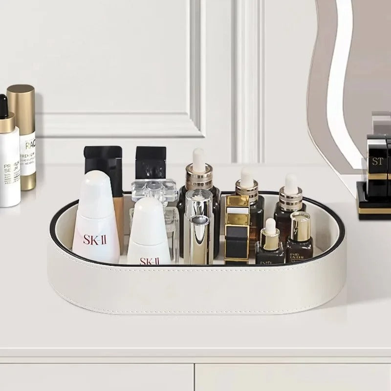 Entrance Key Storage Box - Decorative Leather Tray for Desktop, End Table, and Entry Door - Delicate Leather