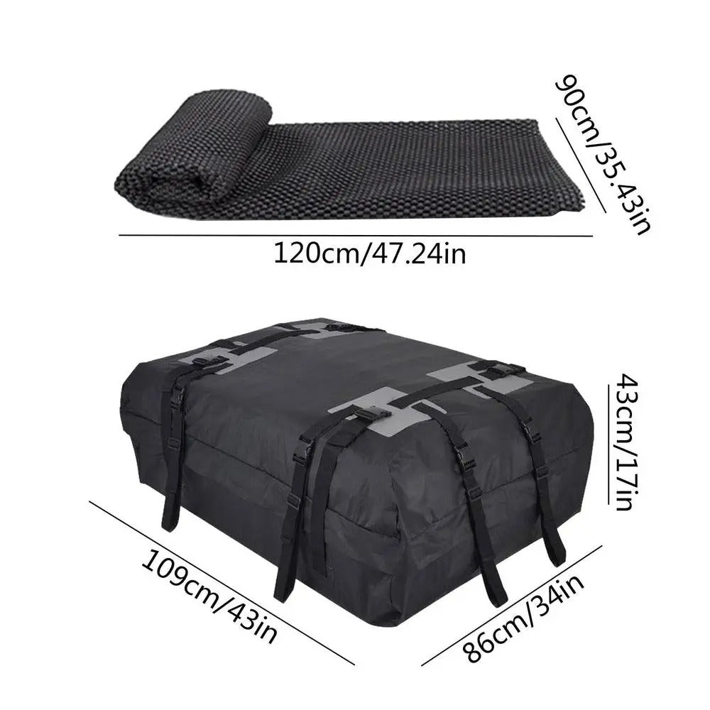 Car Roof Bag 600D Oxford Cloth Roof Rack Cargo Carrier - Delicate Leather