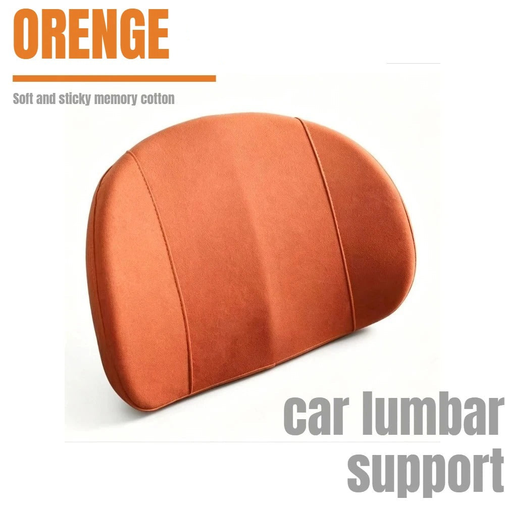 Memory Foam Car Neck & Waist Pillow Set – Universal Soft Seat Cushions - Delicate Leather