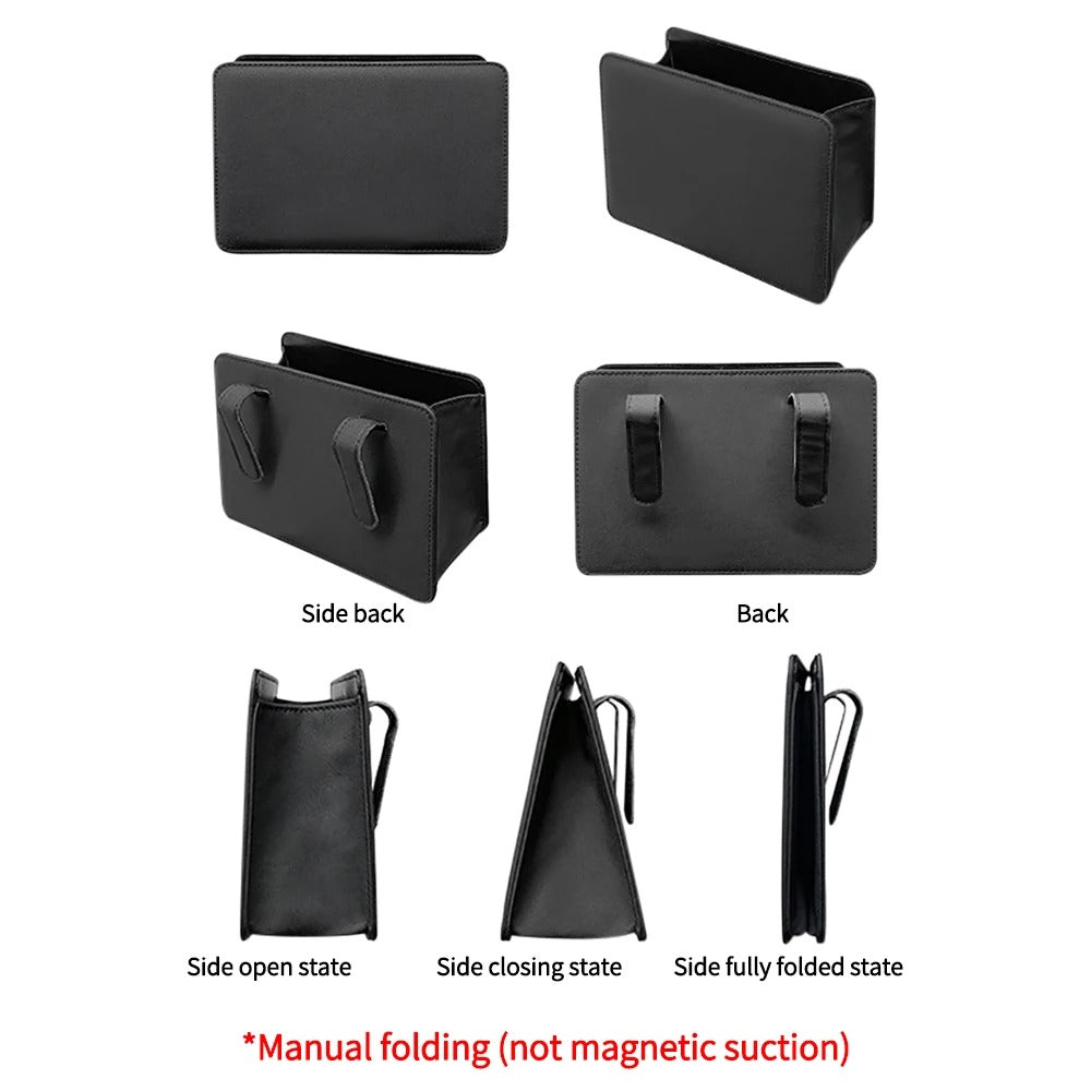 PU Leather Car Side Door Storage Box – Waterproof Phone Pocket Pouch Seat Side Organizer - Delicate Leather