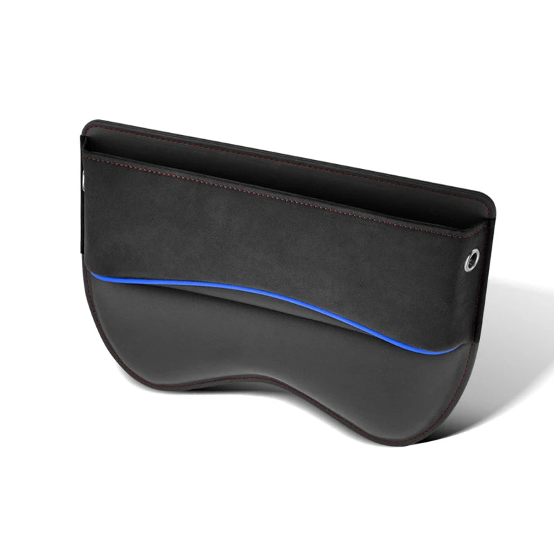 Suede Car Seat Crevice Storage Box – Gap Filler Organizer for Phone, Wallet, and Small Items - Delicate Leather