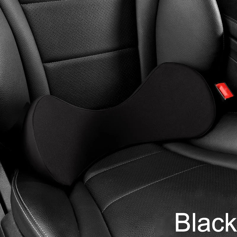 Memory Foam Car Lumbar Cushion – Breathable Waist Support Pad for Car and Office - Delicate Leather