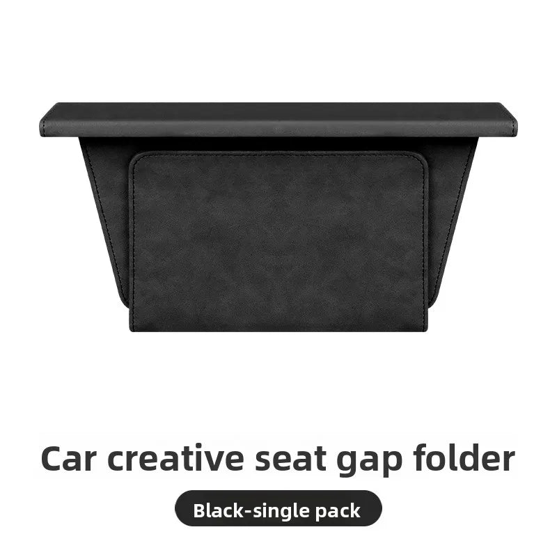 Car Seat Gap Plug & Organizer – Suede Storage Folder with Magnetic Closure, Anti-Drop, Noise Reduction - Delicate Leather
