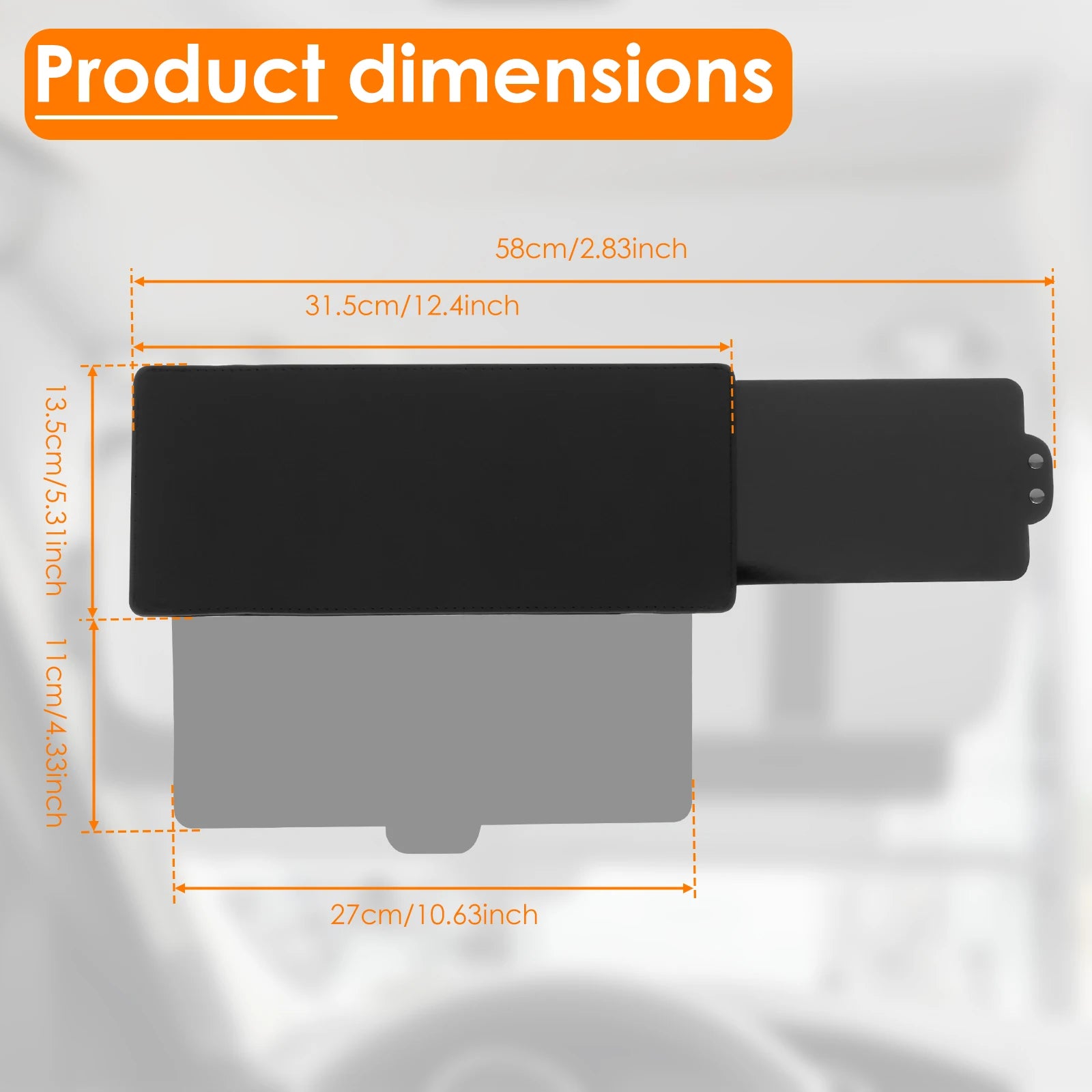 Universal Car Sun Visor Extender Anti-Glare UV Adjustable Windshield Sunshade Cover for Cars & Trucks - Delicate Leather