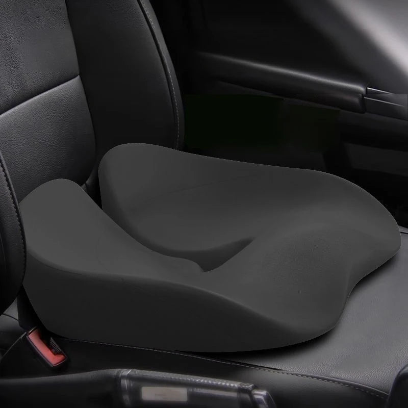 2025 Orthopedic Memory Foam Car Seat Cushion – Non-Slip Coccyx & Sciatica Pain Relief Pillow for Car, Office, or Home - Delicate Leather