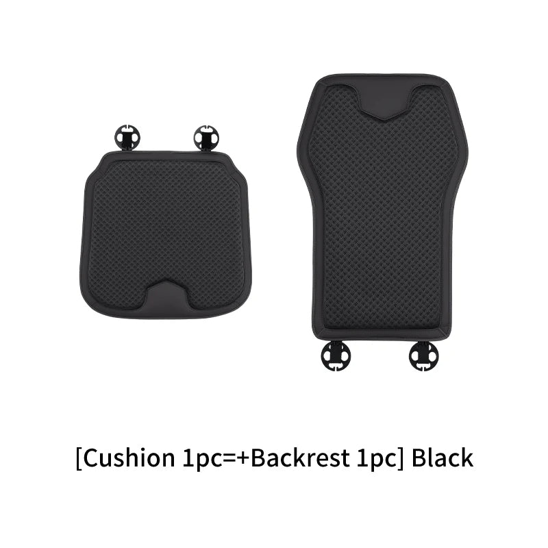 Ice Silk Car Seat Cushion for Porsche Cayenne Macan - Summer Breathable Seat Cover - Auto Memory Foam Seat Protector Accessories - Delicate Leather