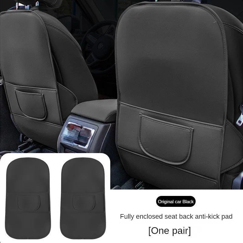 Car Seat Back Protector – Universal Backseat Kick Mat Waterproof Interior Cover - Delicate Leather
