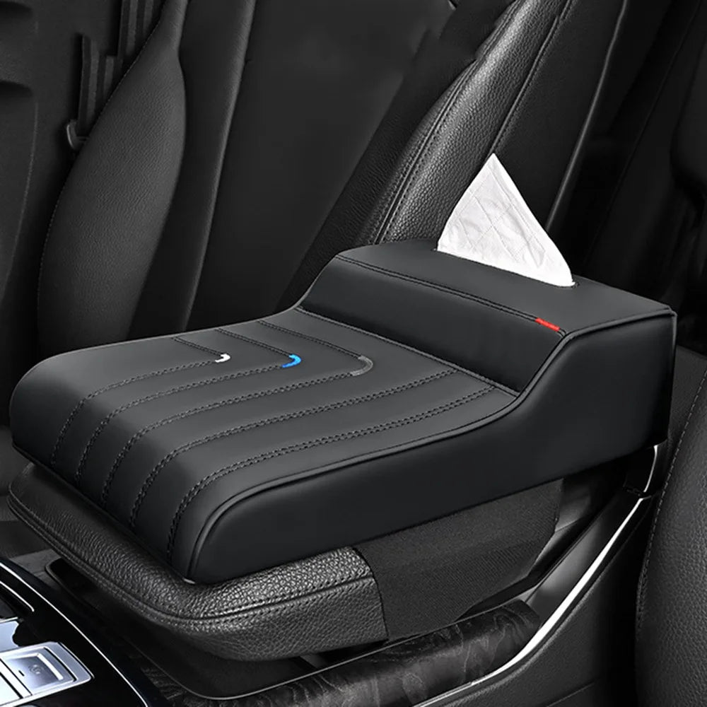 Lengthening Car Center Armrest Box Pad – Leather & Memory Sponge, Anti-Fouling, Wear-Resistant, Durable - Delicate Leather