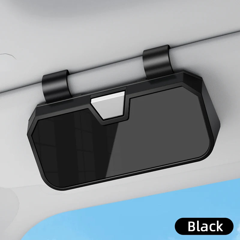 Car Sunglasses Holder – Multi-Function Glasses Case with Card & Ticket Storage - Delicate Leather