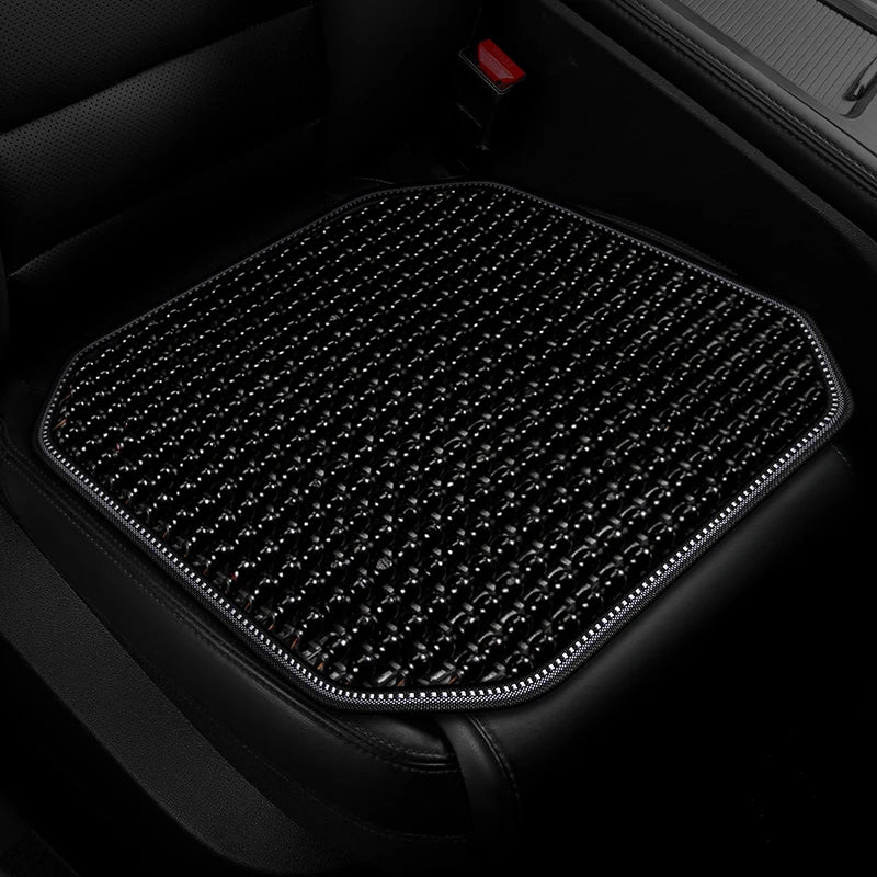 Wooden Beads Seat Cushion – Cool, Breathable, Comfortable Multi-Purpose Pad - Delicate Leather