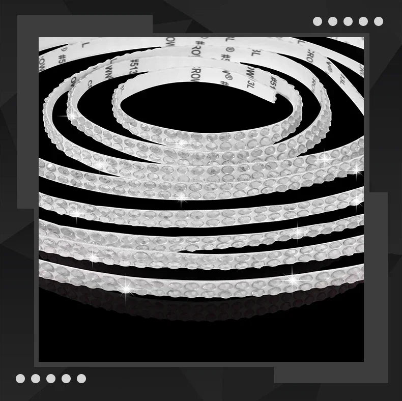 5M Bling Car Trim | Self-Adhesive Rhinestone Stickers for Car Interior & Exterior Decoration, Gift For Mother's Day 2025