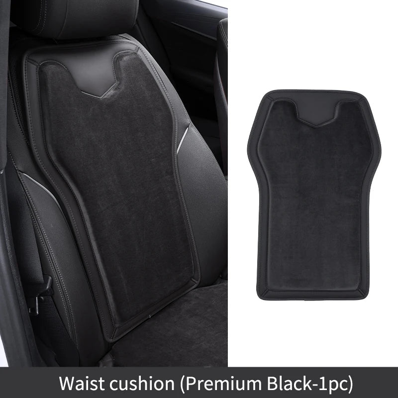 Car Seat Cover Cushion - Warm Flannel Soft Memory Foam Seat Protector Booster Pad - Winter Seat Accessories - Delicate Leather