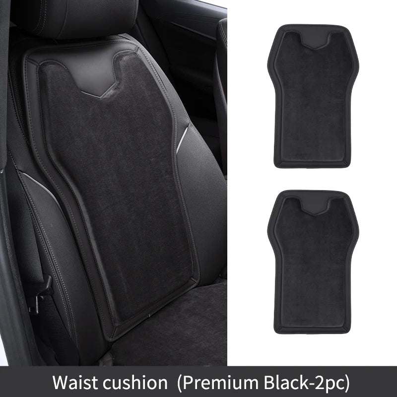 Car Seat Cover Cushion - Warm Flannel Soft Memory Foam Seat Protector Booster Pad - Winter Seat Accessories - Delicate Leather