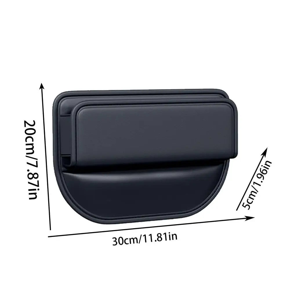 Car Seat Crevice Storage Box – Leather Console Side Organizer for Vehicle Interior - Delicate Leather