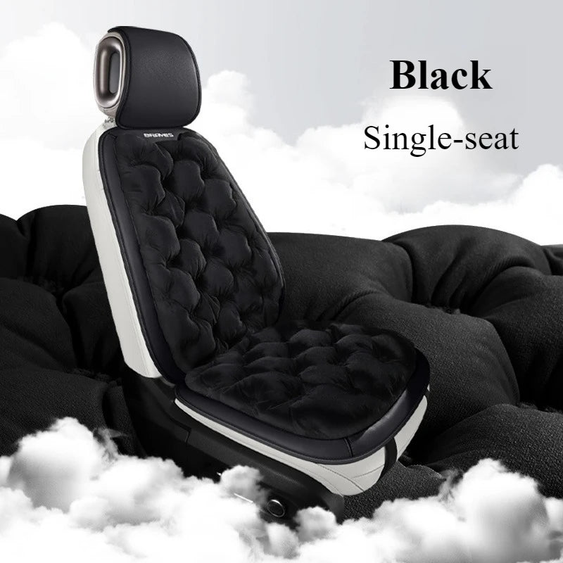 Premium Down Winter Car Seat Cushion – Thick Warm Padding, Universal Fit for Cars, SUVs, and Trucks - Delicate Leather