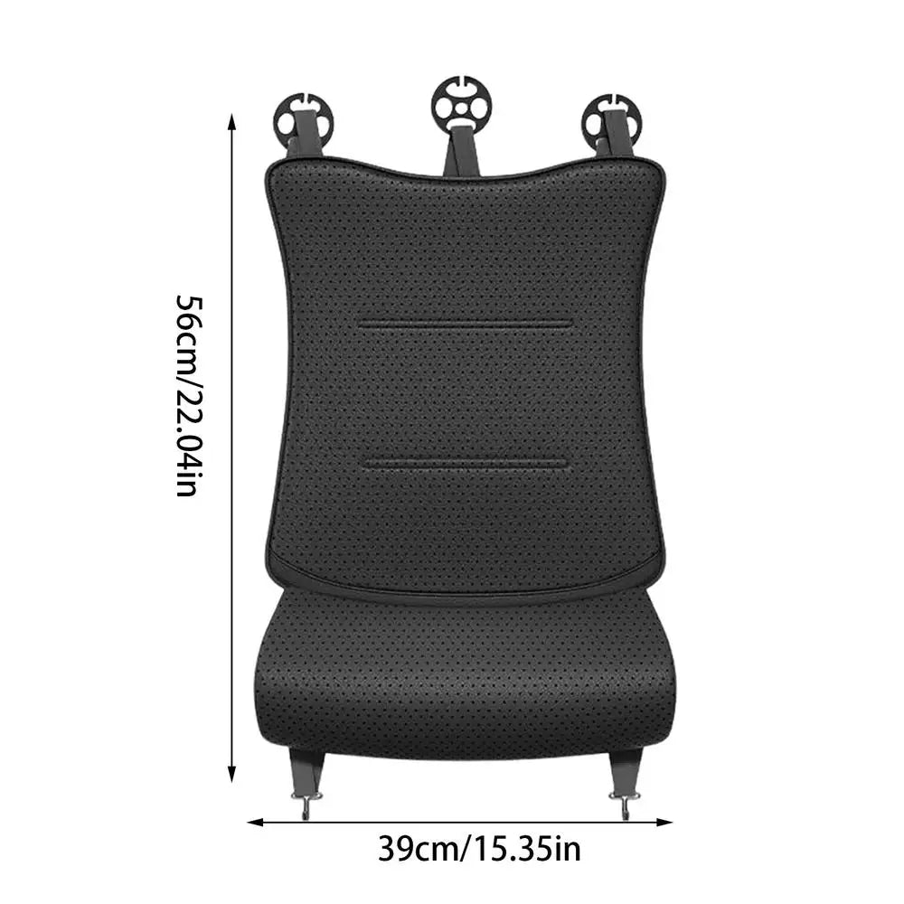 Car Seat Extension Cushion – Integrated Leg Support, Ergonomic Seat Extender, Vehicle Chair Pad for Drivers - Delicate Leather