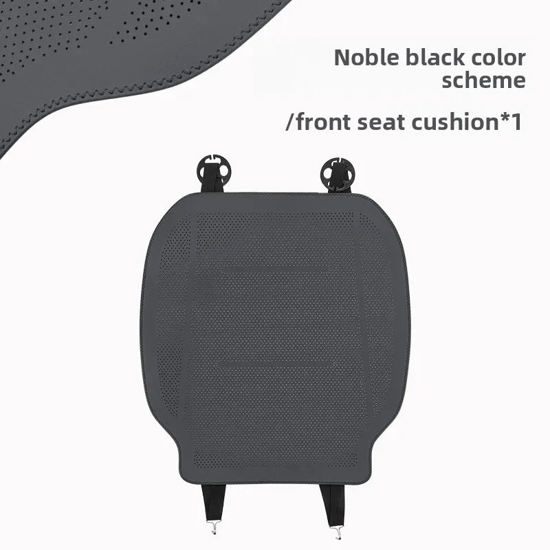 Universal Nappa Leather Car Seat Cover - Four Season Auto Breathable Comfortable Saddle Cushions - Seat Covers for Car Seats - Delicate Leather