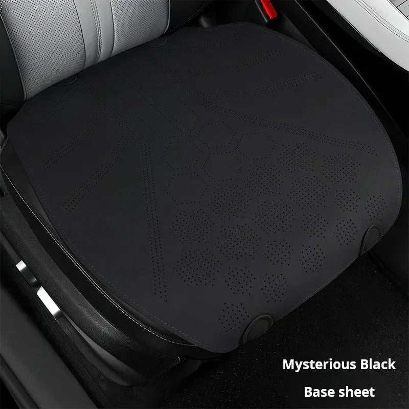 Universal All Seasons Car Seat Cover - Breathable Suede Seat Anti-slip Protective Cushions - Luxury Ultra Thin Suede Seat Cover - Delicate Leather