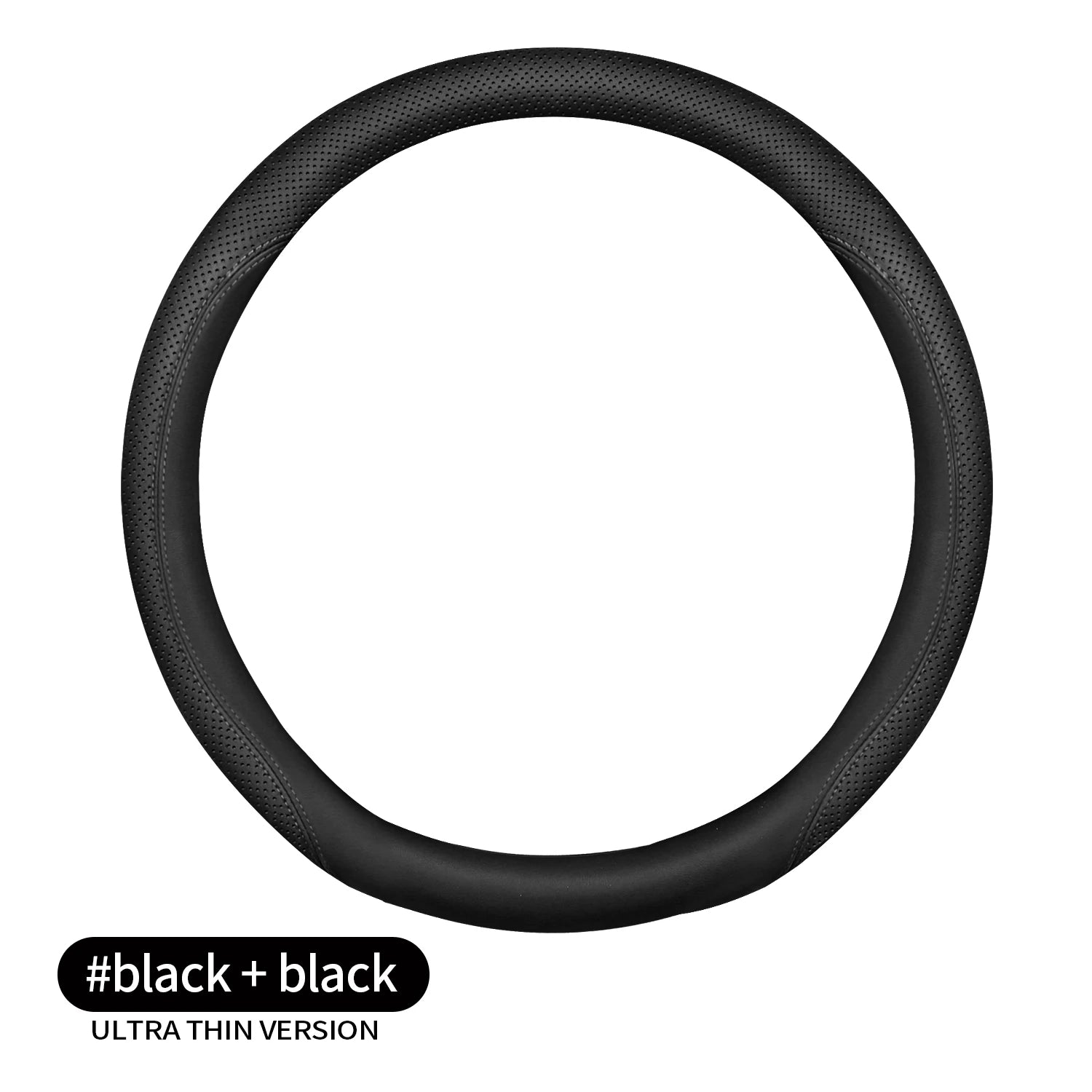 Nappa Leather Steering Wheel Cover – Easy Installation, Universal Fit Automotive Interior Accessory - Delicate Leather