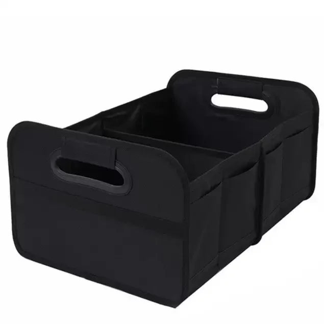 Foldable Trunk Organizer for SUV – Portable Multi-Functional Car Storage Box for Camping & Daily Use - Delicate Leather