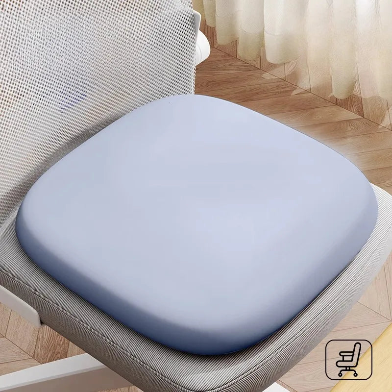 Memory Foam Car Seat Cushion with Lumbar Support – Cool & Breathable Pad for Car, Office, and Home - Delicate Leather