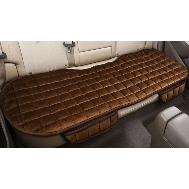 Universal Car Seat Cushion – Non-Slip Pad with Storage Pouch for Vehicle, Office, or Home - Delicate Leather