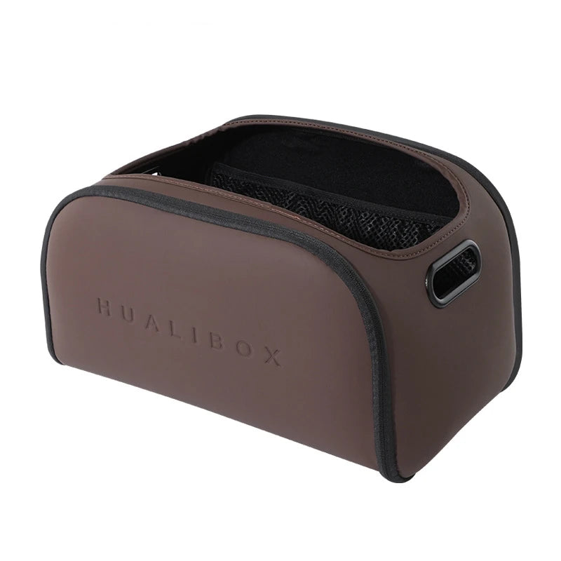Leather Car Storage Box Organizer – Multi-Function Passenger Seat and Trunk Storage Container - Delicate Leather