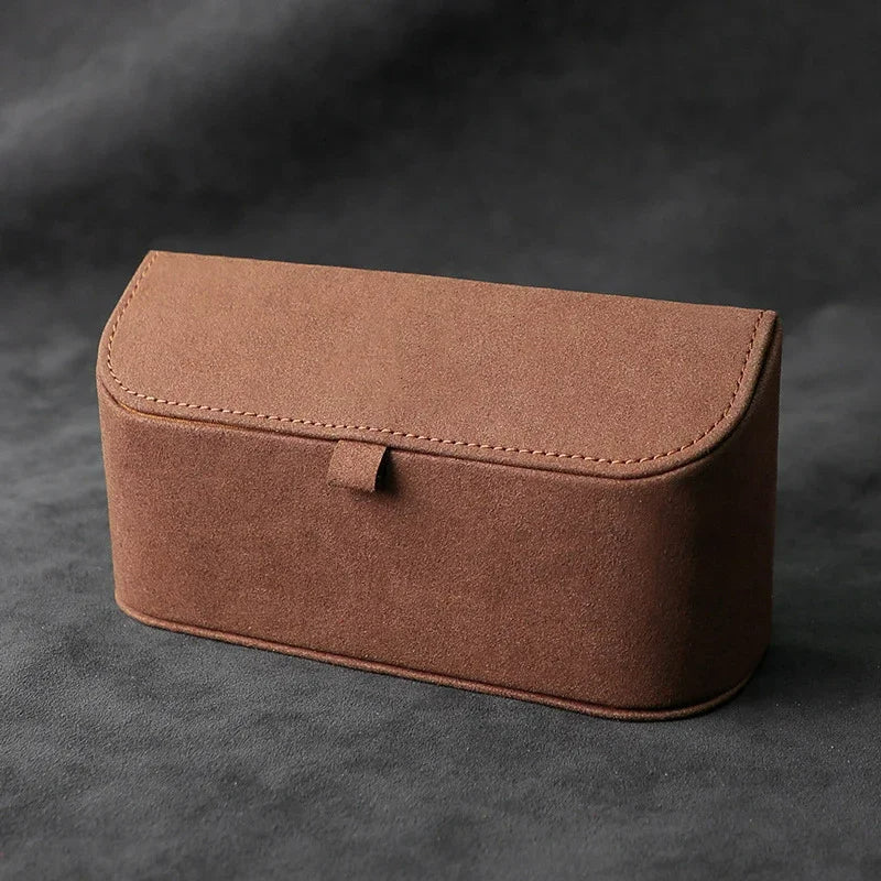 Universal Alcantara Suede Car Sun Visor Glasses Frame - Multi-function Storage Box for Sunglasses, Pen, Documents - Car Interior Decoration - Delicate Leather