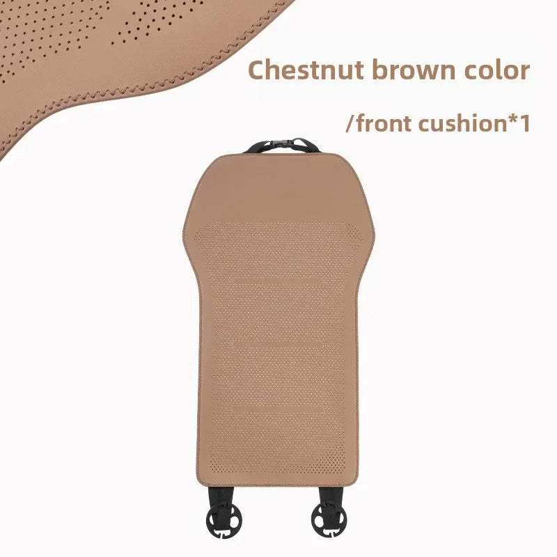 Universal Nappa Leather Car Seat Cover - Four Season Auto Breathable Comfortable Saddle Cushions - Seat Covers for Car Seats - Delicate Leather