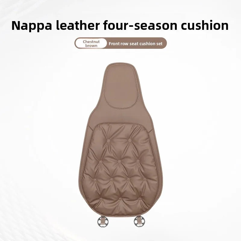 Universal Winter Down Car Seat Cover – Warm Breathable Soft Seat Cushion Protector for Vehicle Interior - Delicate Leather