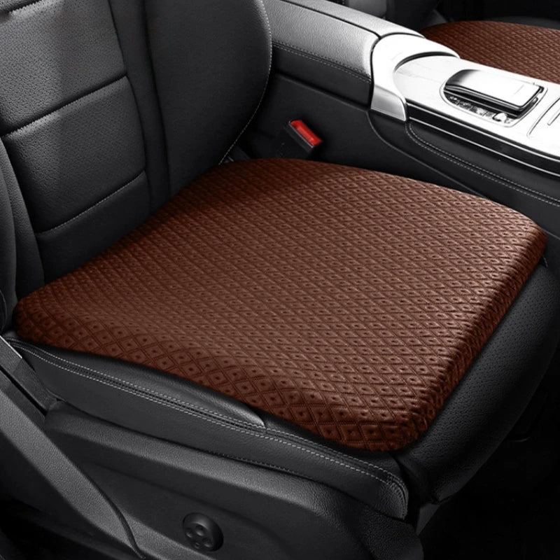 Memory Foam Car Seat Cushion – Breathable Height Boost Mat for Car and Office - Delicate Leather