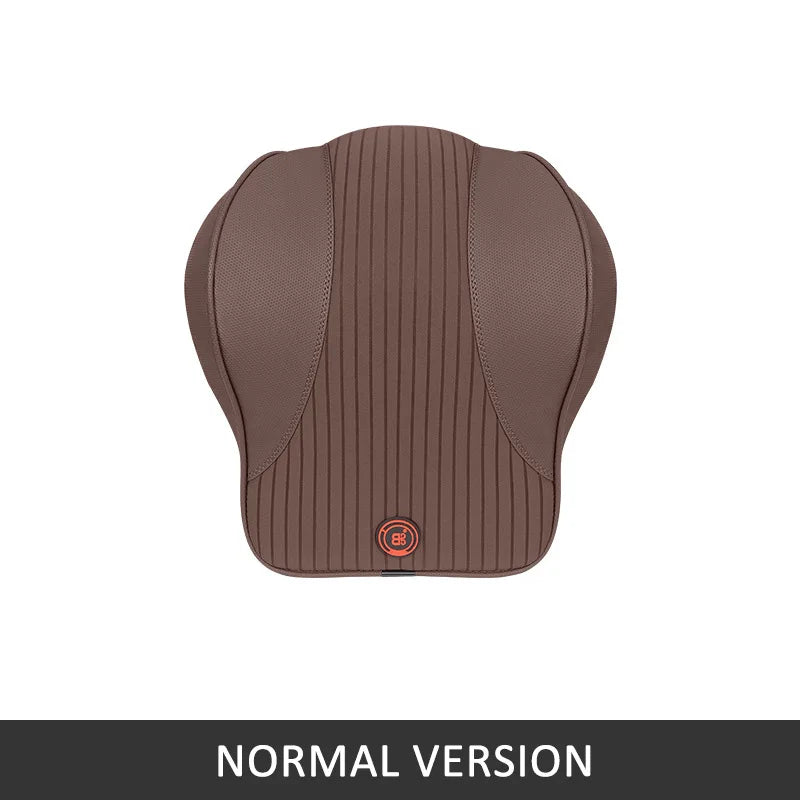 2025 Memory Foam Car Neck Pillow and Lumbar Support – Nappa Leather Headrest & Waist Cushion for Driving Comfort - Delicate Leather