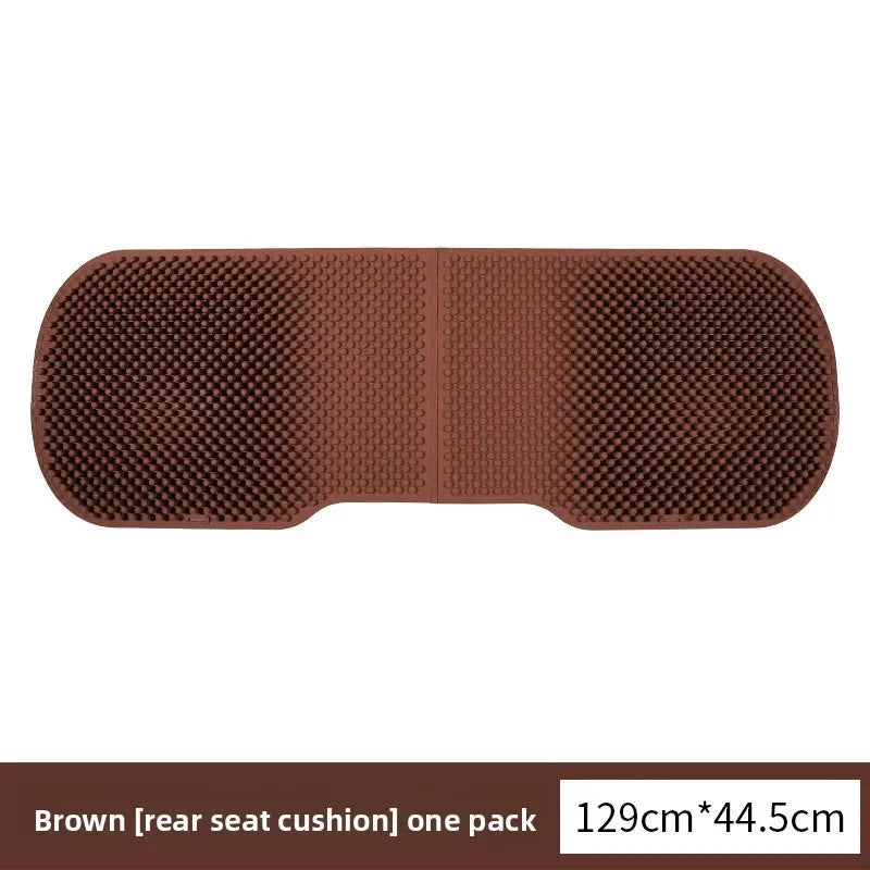 Silicone Non-Slip Car Seat Cushion – Universal Four-Season Cooling Breathable Seat Cover for Car, Office, and Home Use - Delicate Leather