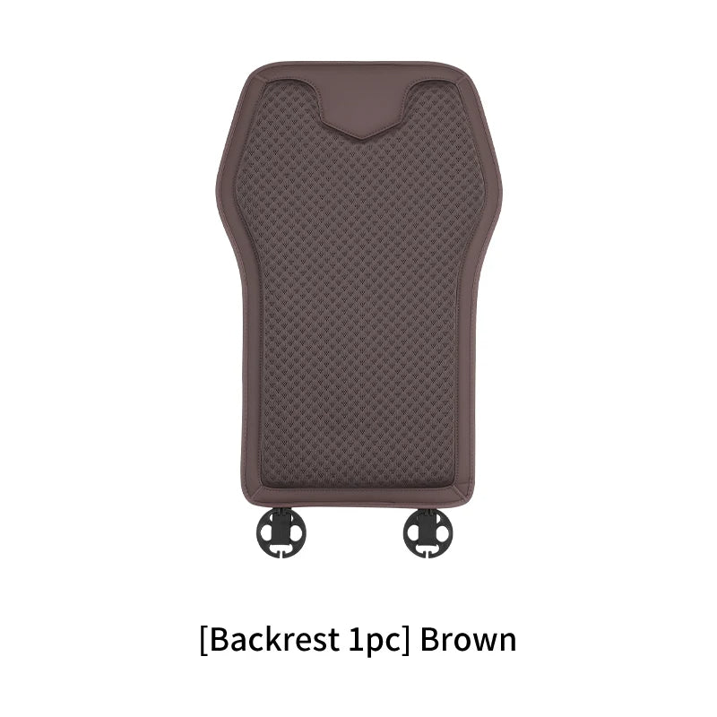 Ice Silk Car Seat Cushion for Porsche Cayenne Macan - Summer Breathable Seat Cover - Auto Memory Foam Seat Protector Accessories - Delicate Leather