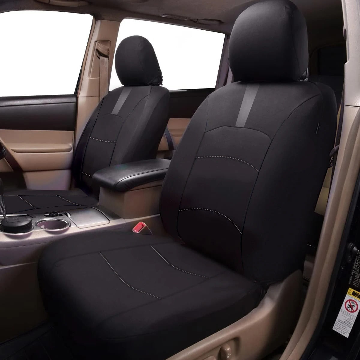 Breathable Polyester Car Seat Covers – Universal Seat Protectors for Cars, SUVs, Trucks & Vans - Delicate Leather