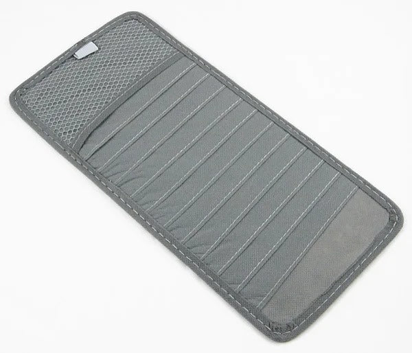 Auto Car Sun Visor Non-woven Organizer Storage Bag - Card Clip Holder Multifunctional CD Pen Sunglasses Stowing Tidying - Delicate Leather